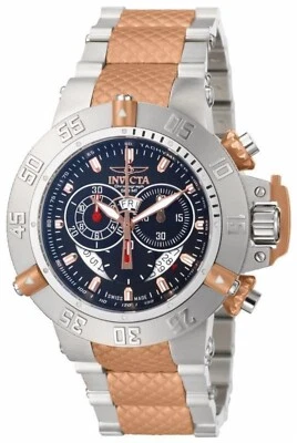 con defectos Invicta 80505 Subaqua Noma III Hecho en Suiza Cronógrafo Negro G3D Foto 1 de 2