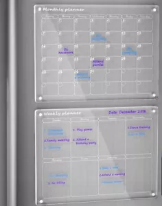 Acrylic Fridge Magnet Monthly/Weekly Planner - Picture 1 of 2