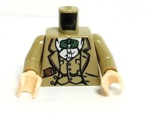 LEGO Minifigure Torso Green Bow Tie Brown Suit Torso Indiana Diary Indiana Jones - Picture 1 of 1