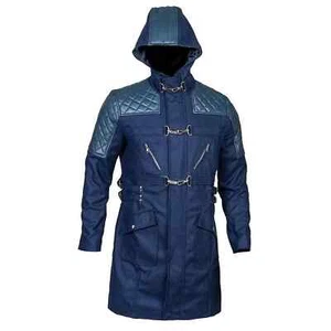 Handmade DMC Devil May Cry 5 Nero Blue Trench Hooded Coat Jacke - Bild 1 von 5