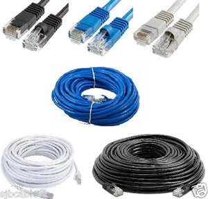 New Cat5 CAT5e Rj45 Ethernet Internet LAN Network Patch Cable Cord Modem Router - Picture 1 of 4