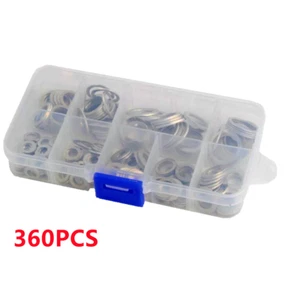 360 Stck. Kfz Metrisch Ölablaufstecker Aluminium Flach Waschmaschine Sortiment Kit - Bild 1 von 4