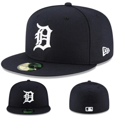 New Era Detroit Tigers Youth Fitted Hat Kids Authentic 2018 Home Navy Size 6 3/4 - Image 1 of 4
