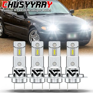 4x H7 Combo LED Headlight Bulbs Kit 6500K for BMW 328i 325xi 330xi 2002-2006 - Picture 1 of 10