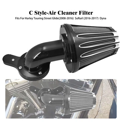 Sucker CNC Air Filter Cleaner Gray Intake For Harley Road Electra Glide 08-2016 - Image 1 of 4