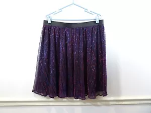 ModCloth Tulle Skirt Midi Black Purple Iridescent Size XL Flowy Party Cocktail - Picture 1 of 6