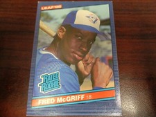 1986 LEAF Donruss Fred McGriff #28 Rated ROOKIE CARD-Blue Jays-Braves
