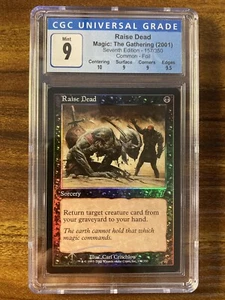 MTG✨RAISE DEAD FOIL✨7th Edition CGC Quad 9’s++ w/10 MINT COMMON Sorcery POP 5 ! - Picture 1 of 8