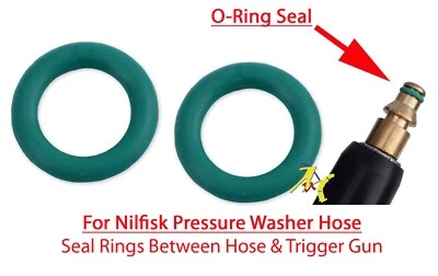 O RING SEAL FOR HOSE QUCK FIT FITTING P150 & P180 Nilfisk tubo lavatrice a pressione maschio raccordo finale anello 2 O guarnizioni in gomma