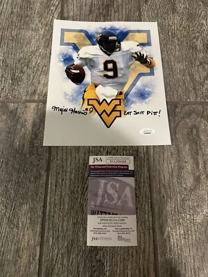MAJOR HARRIS SIGNED WEST VIRGINIA MOUNTAINEERS CUSTOM EDIT PHOTO JSA COA WVU - Image 1 of 2