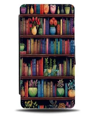 Book Lover Flip Wallet Case Books Story Shelving Picture Photo Novelty DE02 - Image 1 of 3