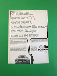 1966 ALFA ROMEO GIULIA SPRINT GTA ORIGINAL VINTAGE PRINT AD ADVERTISEMENT - Picture 1 of 1