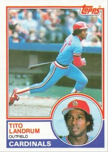 1983 Topps Baseball Tito Landrum St. Louis Cardinals #337