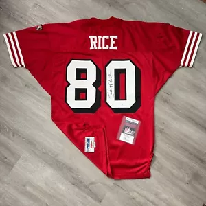 Authentique maillot Jerry Rice San Francisco 49ers 48 XL Wilson autographe JSA COA - Photo 1/9