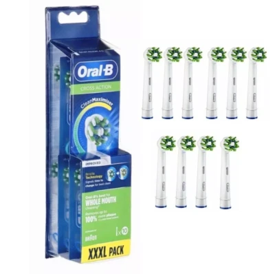 ОRAL-B Oral-B Cross Action 10x Aufsteckbürsten Clean Maximiser Zahnbürstenaufsatz