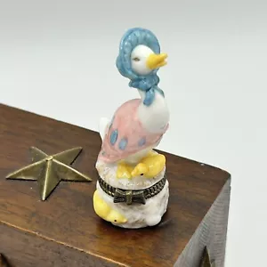 Vtg FW & Co Jemima Puddle Duck Beatrix Potter 1998 Trinket Box PHB - Picture 1 of 8