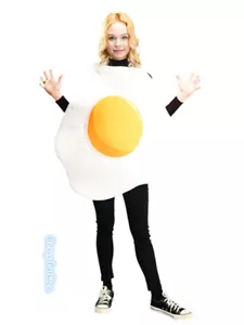 X-E4-1 Adult Womens Mens Fried Egg Funny Food Party Costume - Picture 1 of 3