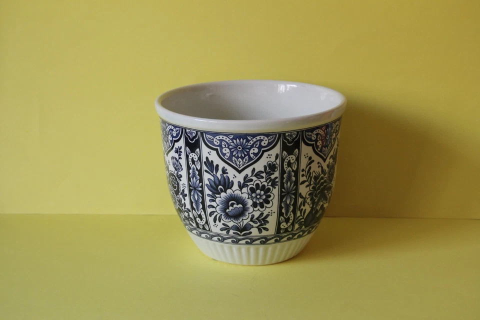 traumhafter imposanter Übertopf Blumentopf Delfts Boch 21 cm - Bild 1 von 1