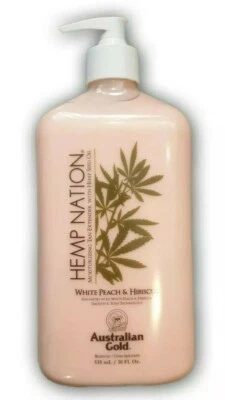 Australian Gold/Hemp Nation "White Peach&Hibiscus" 535 ml/Aftersun/Tanextender