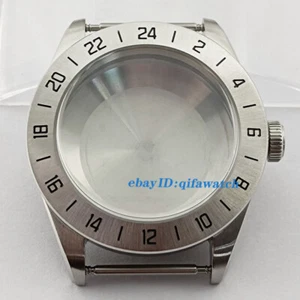39mm Plata Acero Reloj Estuche Cúpula Cristal Zafiro Ajuste NH35 NH36 NH34 Movimiento - Imagen 1 de 9