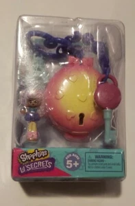 SHOPKINS LIL SECRETS LA SWEET PETITE CAFE BAG TAG w/ TEENY MACY MACARON SHOPPIE - Picture 1 of 2