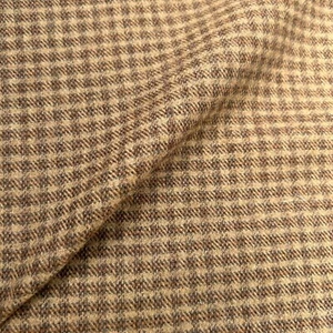 Chaqueta Pantalón Mezcla Lana Tela Tweed Marrón Beige Cuadros 55"" Ancho - Imagen 1 de 5