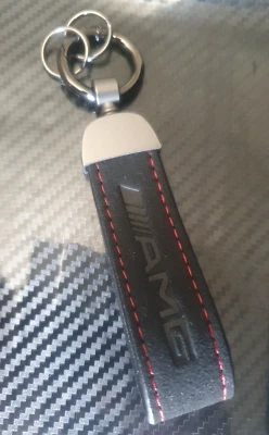 Porte clé LOGO AMG Mercedes   Porte clé voiture  cuir  robuste neuf sous blister - Photo 1/2