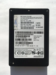 IBM 7.68TB 2.5" 12Gb/s SAS SSD IBM-D051 MZILT7T6HMLA *512 FORMAT - Picture 1 of 5