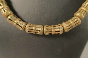 Hebra cuentas de latón GZ34 reloj de arena 10 mm Ghana cuentas de latón Ashanti Akan - Imagen 1 de 4