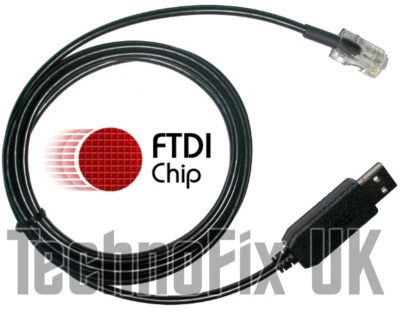 TECHNOFIX UK Cable de programación USB FTDI para radios serie Tait 8000 TM8000 TM8100 TM8200 9300