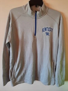 Champion Men's Med Silver University Kentucky UK Sleeve 1/4 Zip Pullover--NWOT - Picture 1 of 3