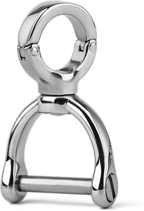 TISUR Swivel D-Rings with Screw Shackle Horseshoe U Shape Key Ring DIY with Rota - Picture 1 of 7