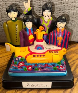 RARO 1999 BEATLES GARTLAN SUBMARINO AMARILLO FIGURA GRANDE AP#1 Firmado por el artista - Imagen 1 de 19