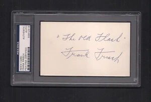 Frank Frisch Autographed 3x5-PSA/DNA Slab-Baseball HOF 1934 St. Louis Cardinals - Picture 1 of 2