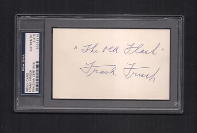 Frank Frisch Autographed 3x5-PSA/DNA Slab-Baseball HOF 1934 St. Louis Cardinals - Image 1 of 2