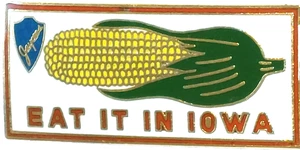 Pin Jaycees "COMERLO EN IOWA" 2" - Imagen 1 de 2