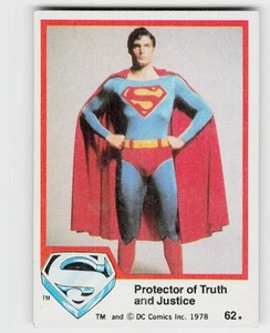 1978 Topps Superman: The Movie #62 Protector of Truth and Justice - Picture 1 of 2