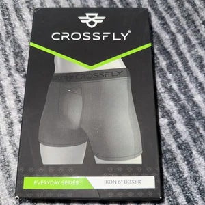 Crossfly Men’s everyday series ikon 6 inch boxer Charcoal, Xl Nwt - Picture 1 of 5
