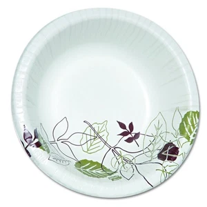 Heavyweight Paper Bowls 20 Oz White Green Burgundy 125pack - Picture 1 of 1