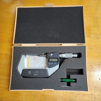 Mitutoyo 293-342 IP65 2-3" Digimatic Micrometer From QC Dept. Excellent Cond. - Image 1 of 4