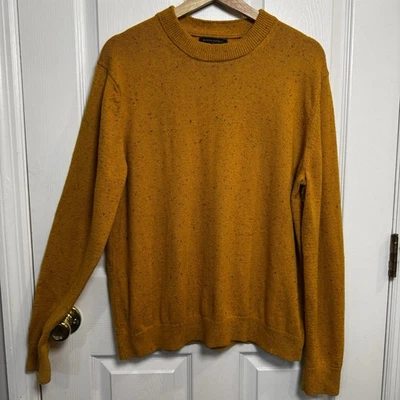Suéter Banana Republic Para Hombre Donegal Cuello Redondo Mostaza Manchado XXL Heritage Foto 1 de 4