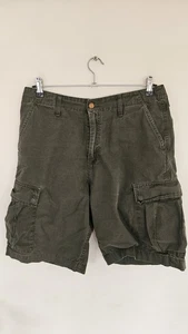Carhartt Bermuda Uomo Pantaloncini Cargo Verde Cachi - W30-32  - Foto 1 di 21