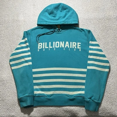 Billionaire Boys Club Hoodie Mens Large Blue Stripe Sweatshirt Pullover Hip Hop - Image 1 of 4