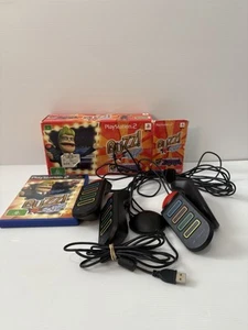 BUZZ! The Big Quiz Sony PS2 Boxed Game Set (4 x Buzzers + Game + Manual + Box) - Picture 1 of 17