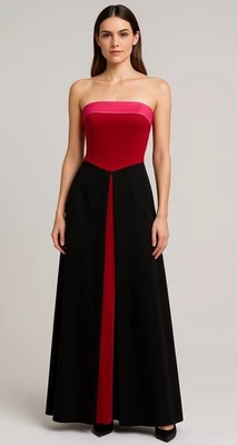 VTG Byer Too USA Black Pink Empire Waist Dress Size 9 Whimsigoth Vamp Y2K Prom - Image 1 of 4