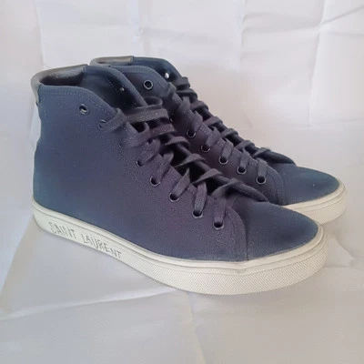 Saint Laurent Malibu Mid Canvas Leather Sneaker - Size EU 39 US Womens 8.5  - Image 1 of 4