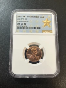 2019 W WEST POINT LINCOLN CENT NGC MS-69 RD - UNCIRCULATED - CERTIFIED SLAB - 1C - Picture 1 of 2
