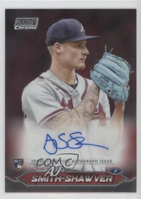 2024 Topps Stadium Club Chrome Auto AJ Smith-Shawver #SCCA-AS Rookie Auto RC - Image 1 of 2