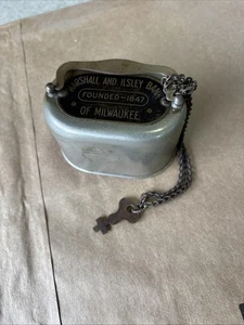 Antique & Vintage security metal Pencil Sharpener w/antique locking key - Picture 1 of 10