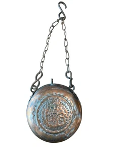 Vintage Tibetan or Moroccan Hammered Copper Metal Camel Canteen Bottle Flask - Picture 1 of 9